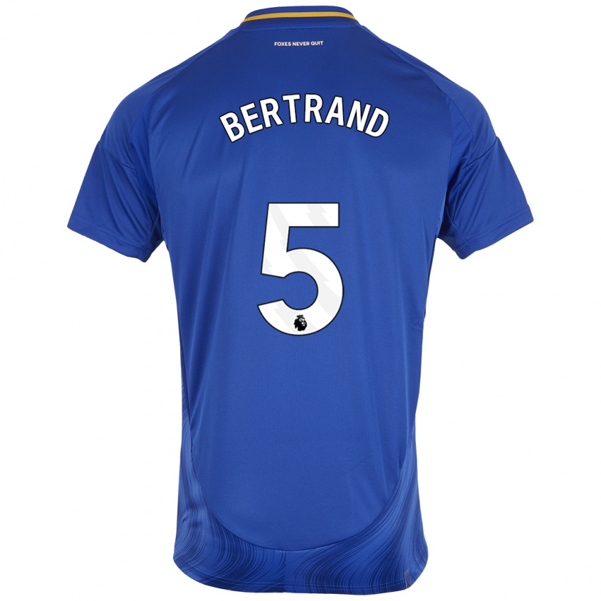 Niño Camiseta Ryan Bertrand #5 Azul Blanco 1ª Equipación 2024/25 La Camisa Chile