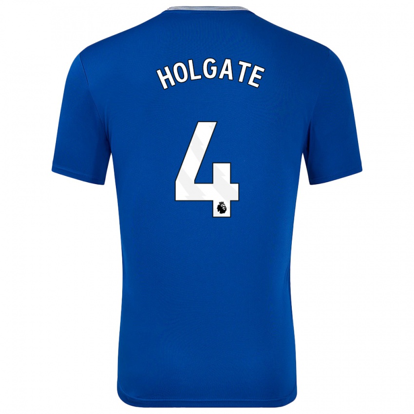 Niño Camiseta Mason Holgate #4 Azul Con 1ª Equipación 2024/25 La Camisa Chile