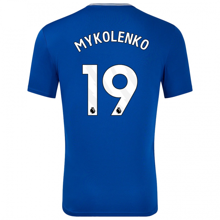 Niño Camiseta Vitaliy Mykolenko #19 Azul Con 1ª Equipación 2024/25 La Camisa Chile