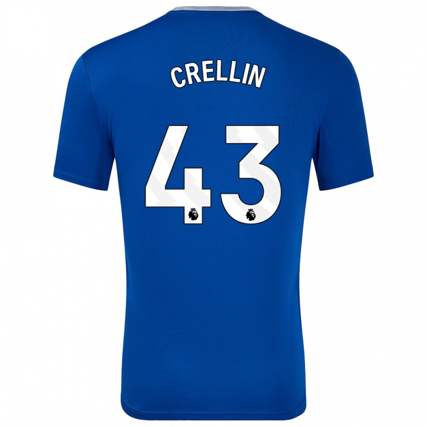 Niño Camiseta Billy Crellin #43 Azul Con 1ª Equipación 2024/25 La Camisa Chile