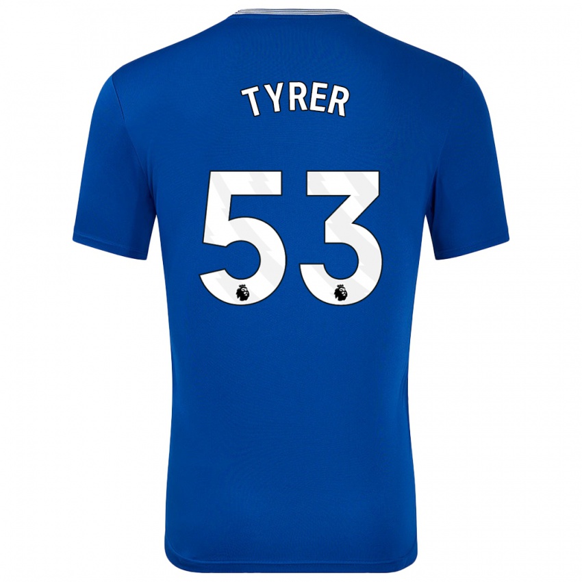 Niño Camiseta Harry Tyrer #53 Azul Con 1ª Equipación 2024/25 La Camisa Chile