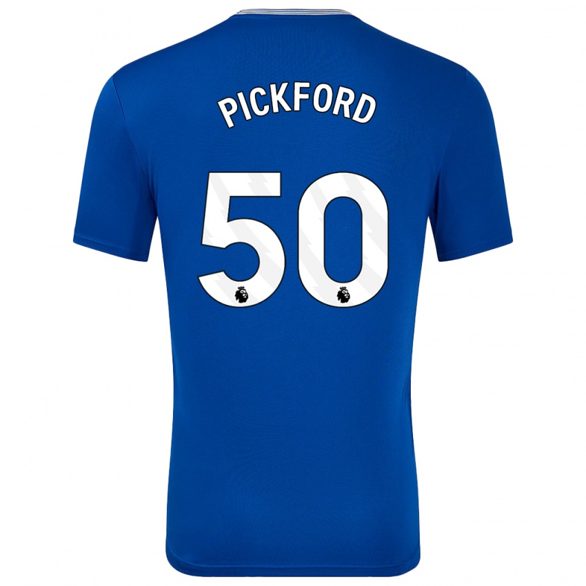 Niño Camiseta George Pickford #50 Azul Con 1ª Equipación 2024/25 La Camisa Chile