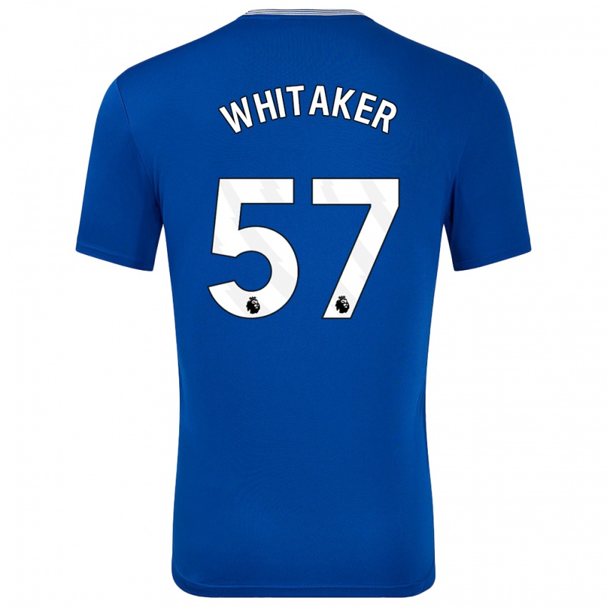 Niño Camiseta Charlie Whitaker #57 Azul Con 1ª Equipación 2024/25 La Camisa Chile