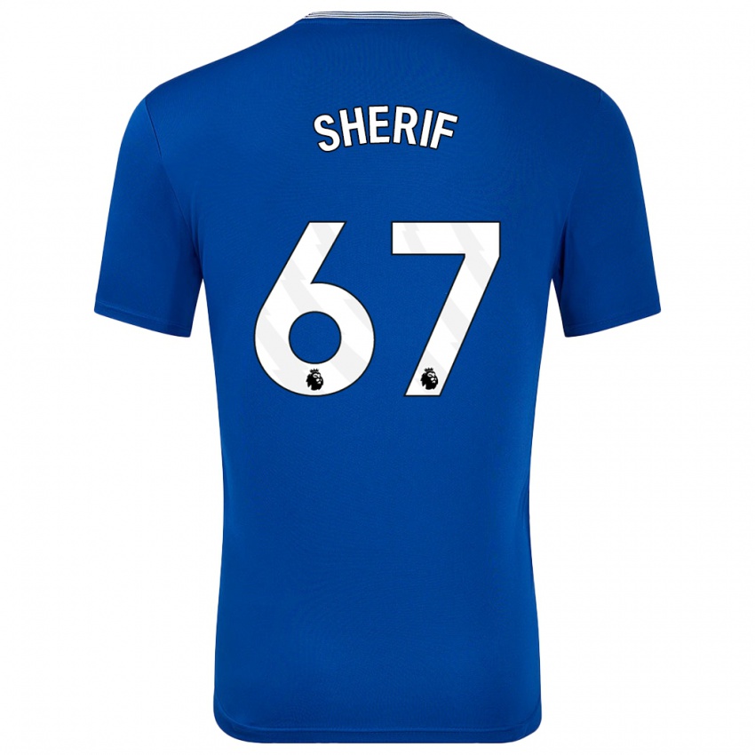 Niño Camiseta Martin Sherif #67 Azul Con 1ª Equipación 2024/25 La Camisa Chile