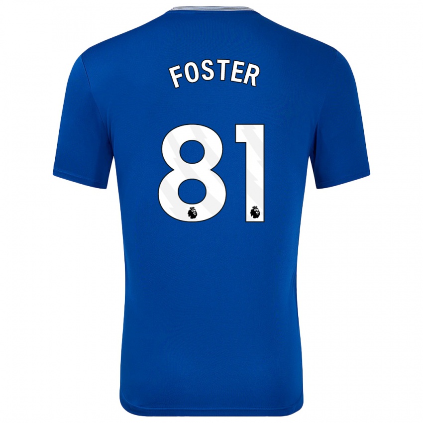 Niño Camiseta Harvey Foster #81 Azul Con 1ª Equipación 2024/25 La Camisa Chile