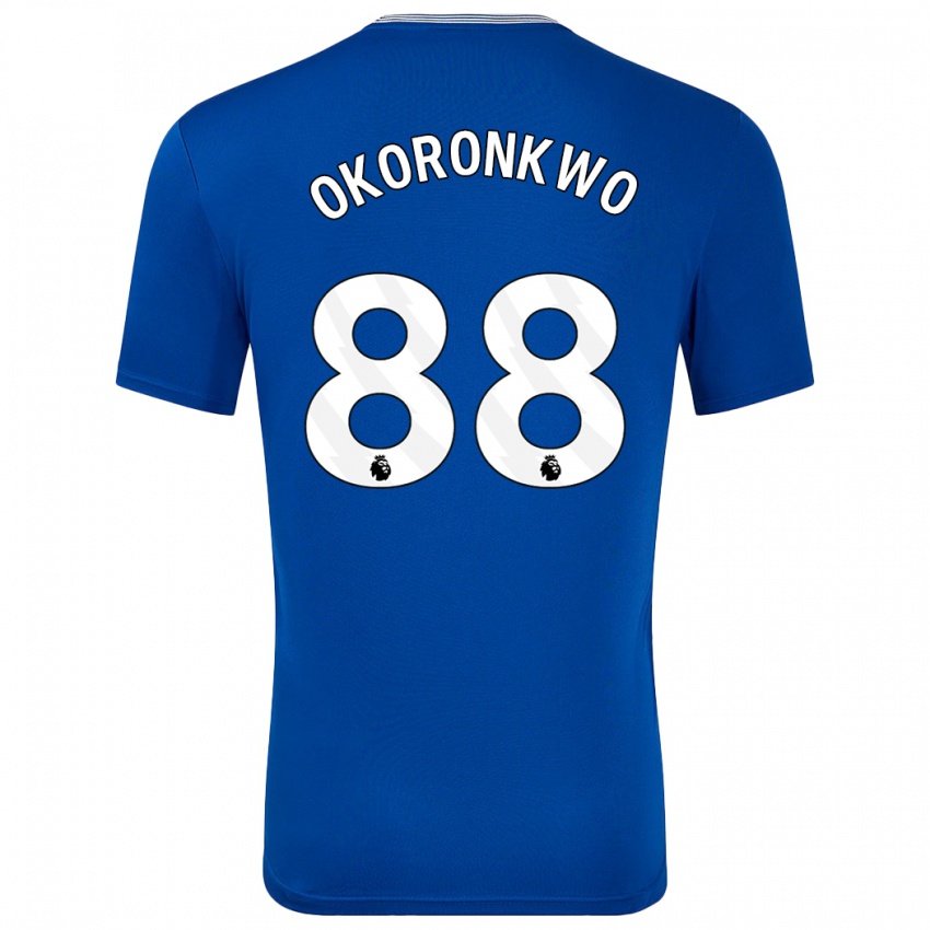 Niño Camiseta Francis Okoronkwo #88 Azul Con 1ª Equipación 2024/25 La Camisa Chile