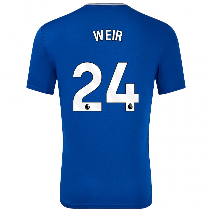 Niño Camiseta Kenzie Weir #24 Azul Con 1ª Equipación 2024/25 La Camisa Chile