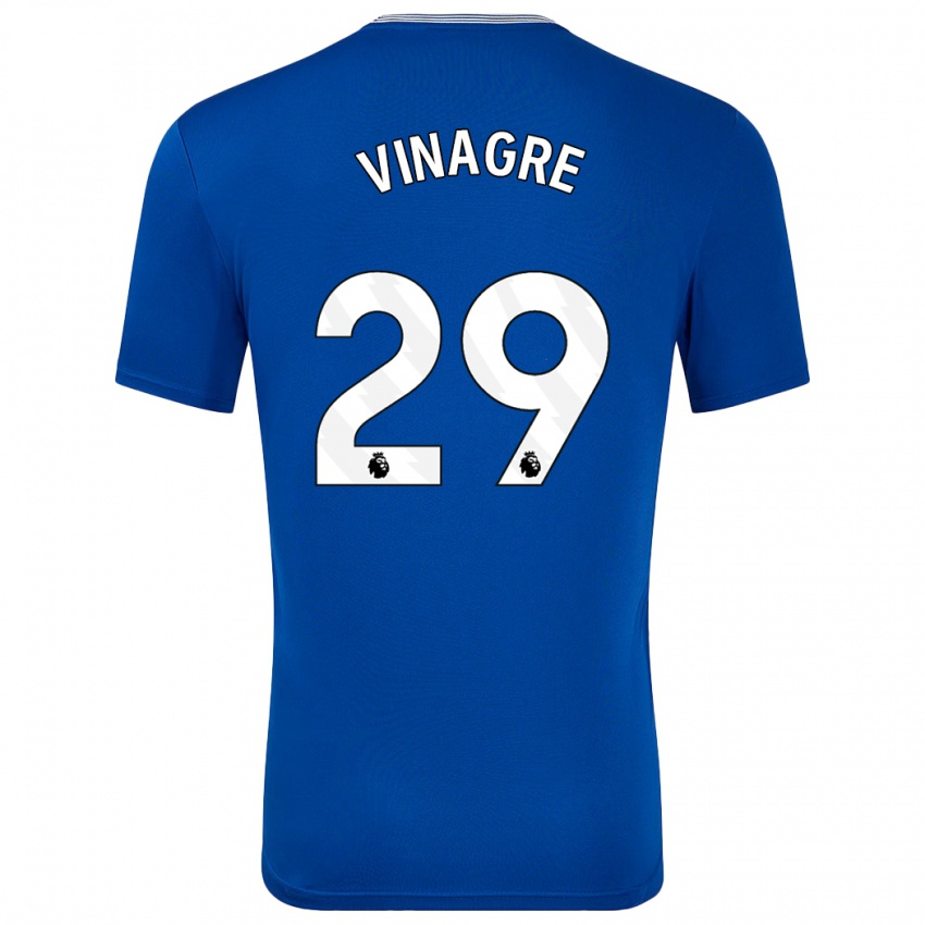 Niño Camiseta Ruben Vinagre #29 Azul Con 1ª Equipación 2024/25 La Camisa Chile