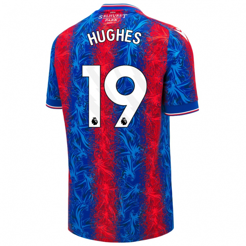 Niño Camiseta Will Hughes #19 Rayas Rojas Y Azules 1ª Equipación 2024/25 La Camisa Chile