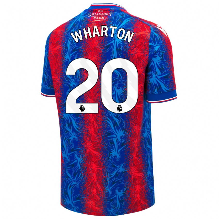 Niño Camiseta Adam Wharton #20 Rayas Rojas Y Azules 1ª Equipación 2024/25 La Camisa Chile