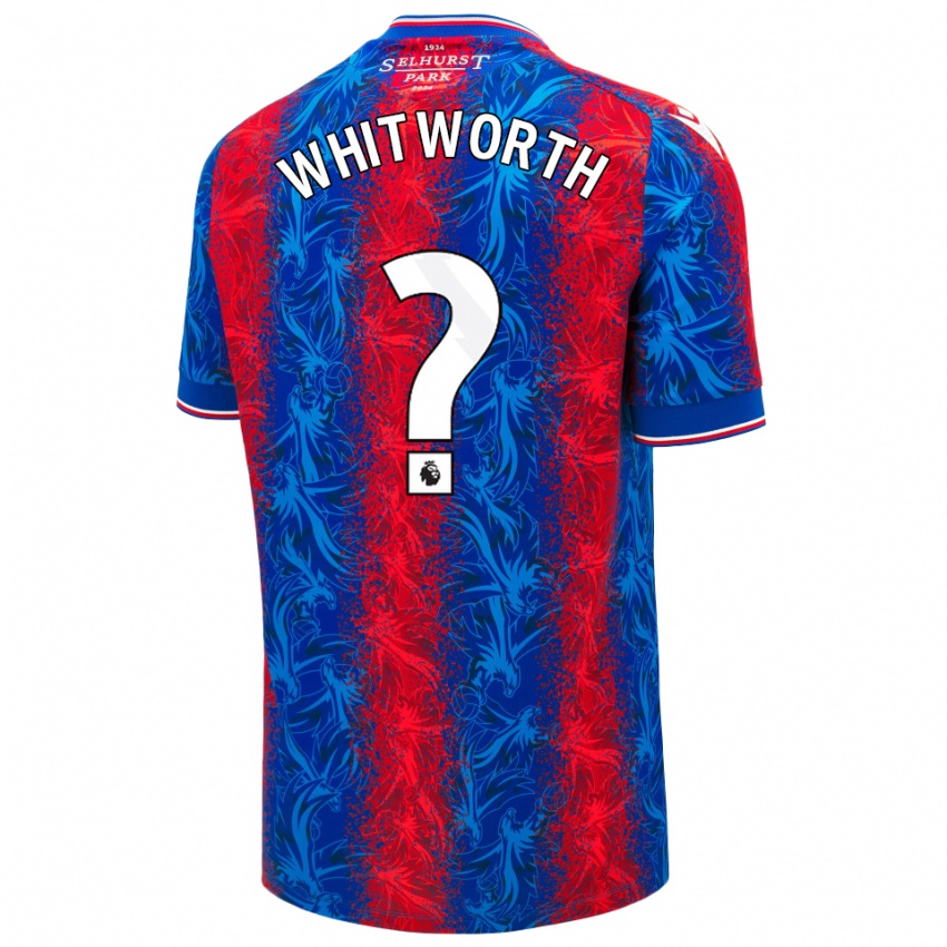 Niño Camiseta Harry Whitworth #0 Rayas Rojas Y Azules 1ª Equipación 2024/25 La Camisa Chile