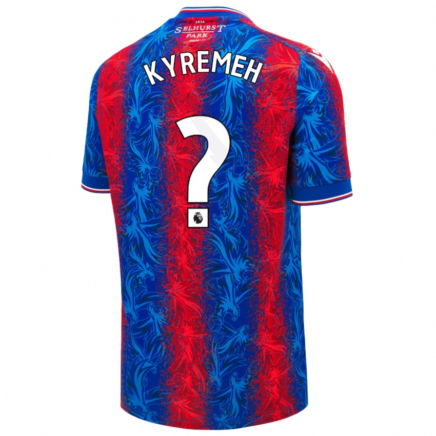 Niño Camiseta Jerome Kyremeh #0 Rayas Rojas Y Azules 1ª Equipación 2024/25 La Camisa Chile