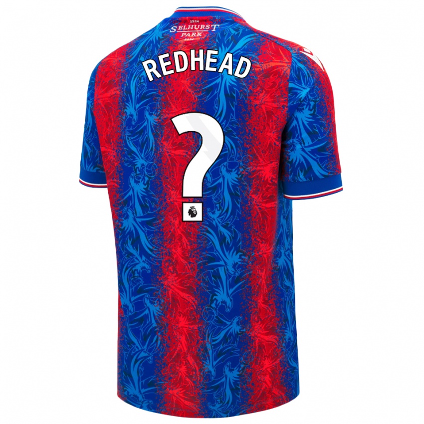 Niño Camiseta Caleb Redhead #0 Rayas Rojas Y Azules 1ª Equipación 2024/25 La Camisa Chile