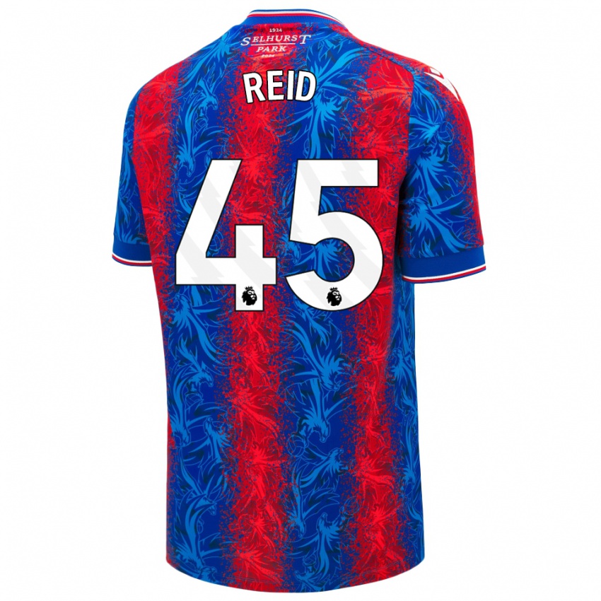 Niño Camiseta Dylan Reid #45 Rayas Rojas Y Azules 1ª Equipación 2024/25 La Camisa Chile