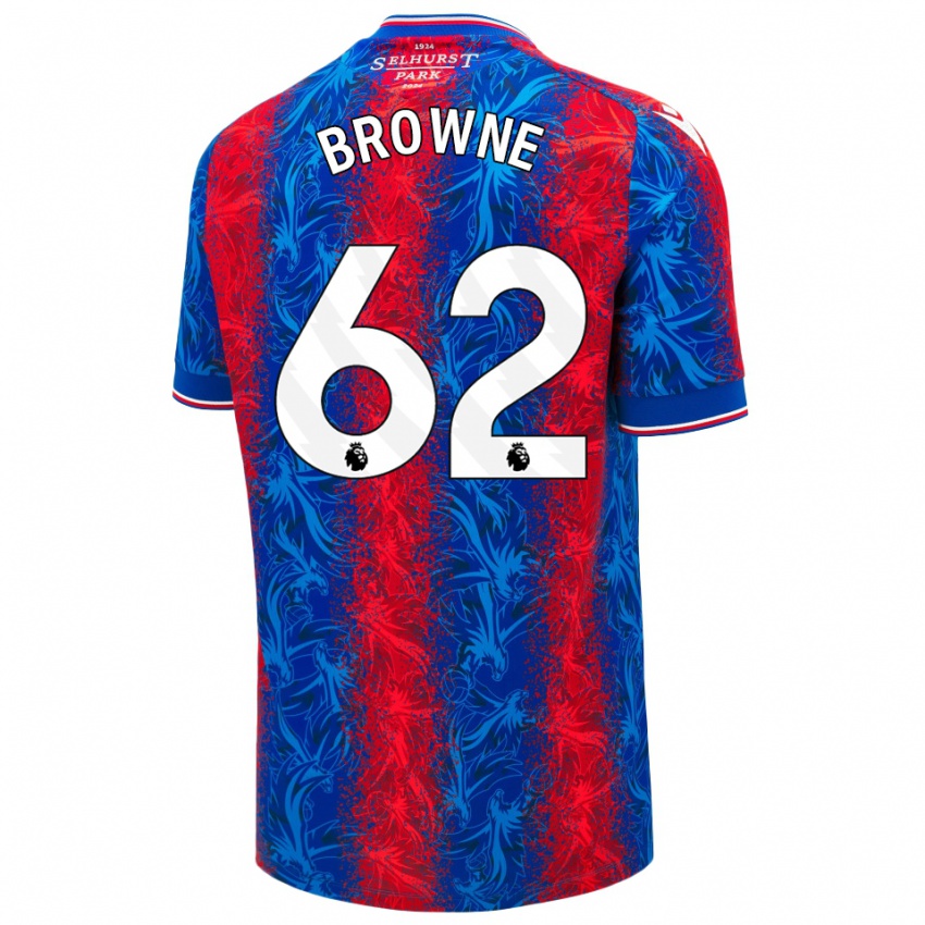 Niño Camiseta Luke Browne #62 Rayas Rojas Y Azules 1ª Equipación 2024/25 La Camisa Chile