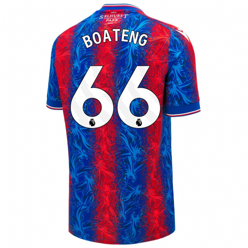 Niño Camiseta David Boateng #66 Rayas Rojas Y Azules 1ª Equipación 2024/25 La Camisa Chile