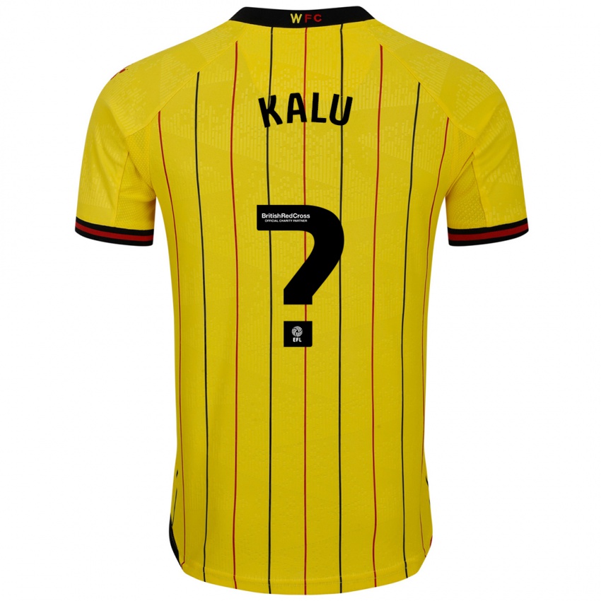 Niño Camiseta Samuel Kalu #0 Amarillo Negro 1ª Equipación 2024/25 La Camisa Chile