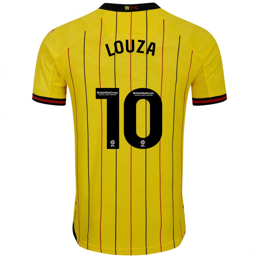 Niño Camiseta Imrân Louza #10 Amarillo Negro 1ª Equipación 2024/25 La Camisa Chile