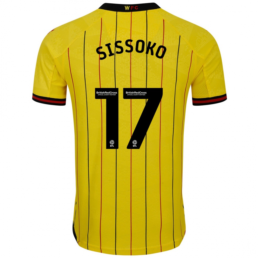 Niño Camiseta Moussa Sissoko #17 Amarillo Negro 1ª Equipación 2024/25 La Camisa Chile