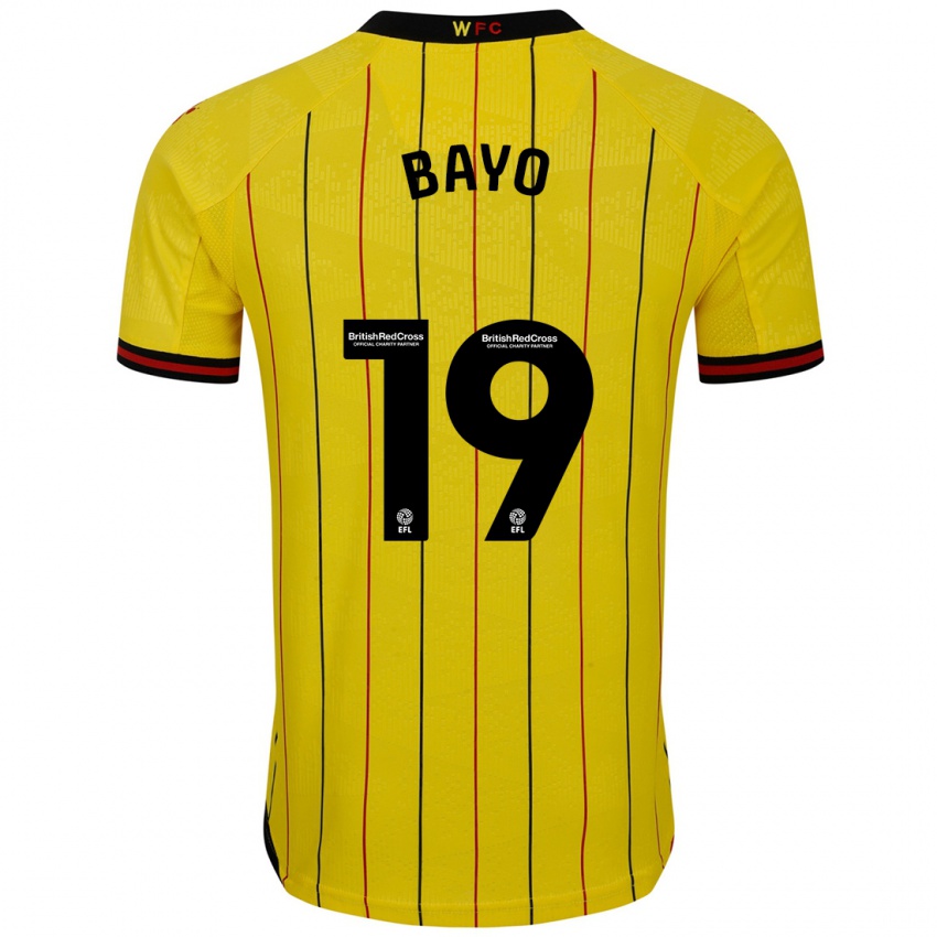 Niño Camiseta Vakoun Bayo #19 Amarillo Negro 1ª Equipación 2024/25 La Camisa Chile