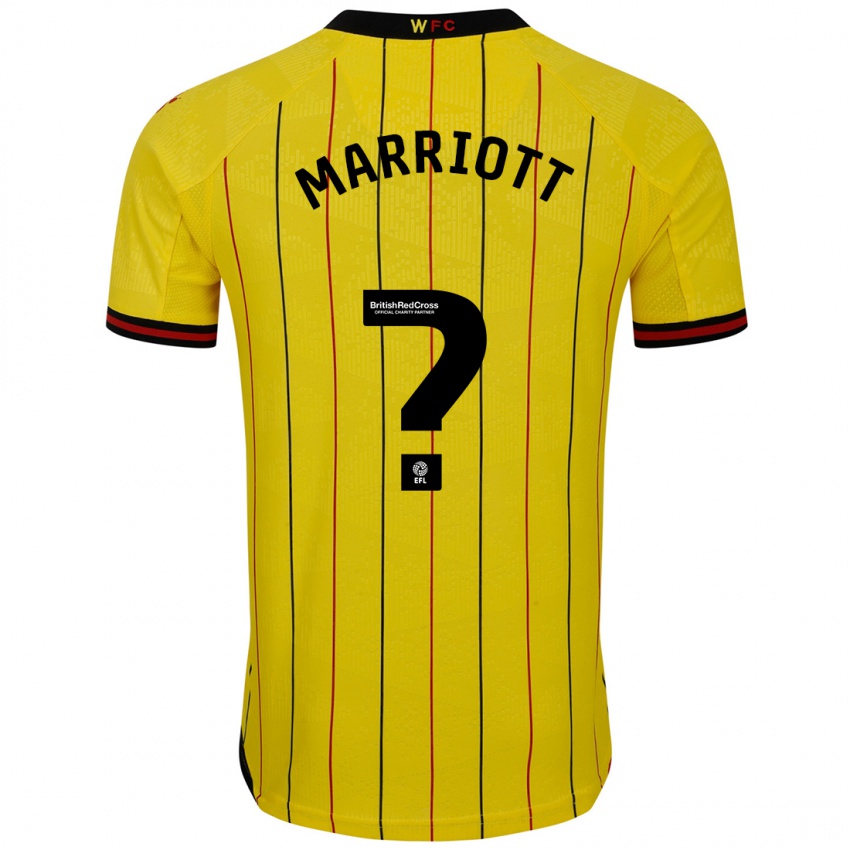 Niño Camiseta Alfie Marriott #0 Amarillo Negro 1ª Equipación 2024/25 La Camisa Chile