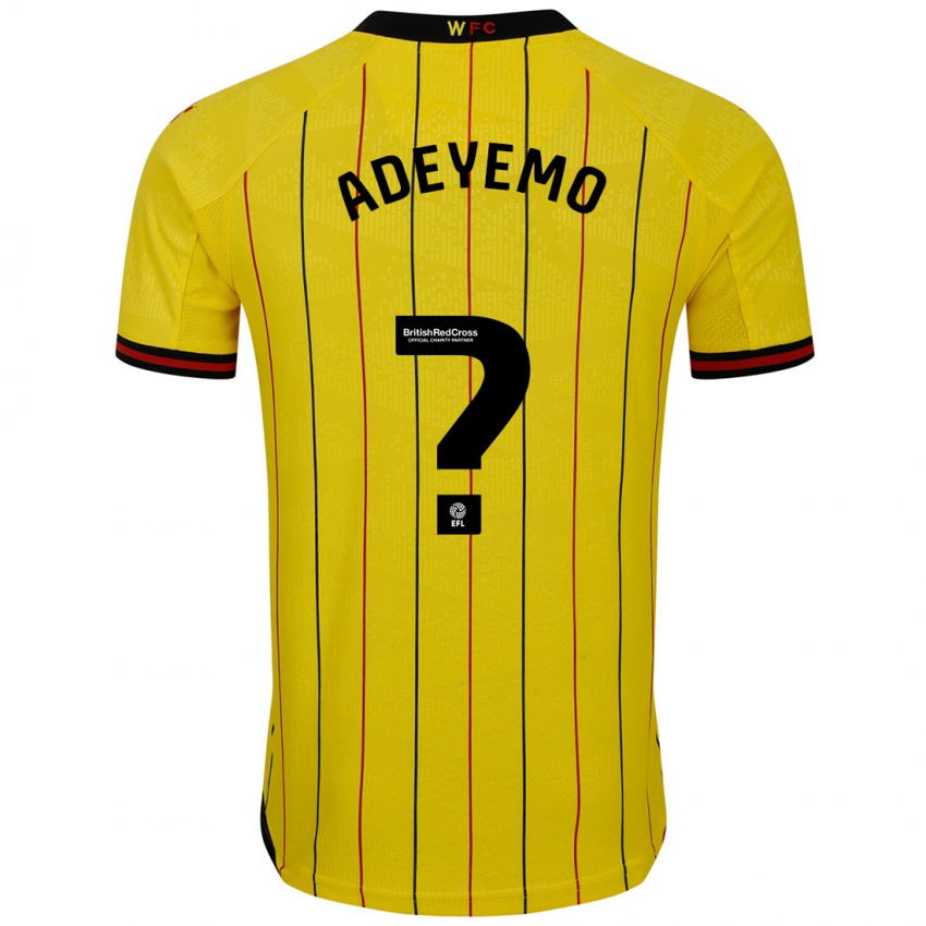 Niño Camiseta Tobi Adeyemo #0 Amarillo Negro 1ª Equipación 2024/25 La Camisa Chile