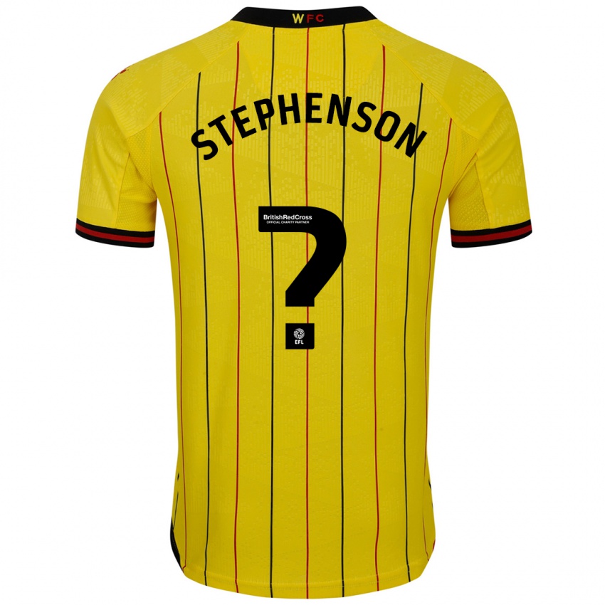 Niño Camiseta Ollie Stephenson #0 Amarillo Negro 1ª Equipación 2024/25 La Camisa Chile