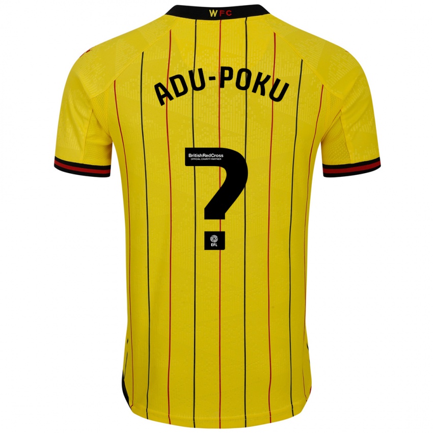 Niño Camiseta Michael Adu-Poku #0 Amarillo Negro 1ª Equipación 2024/25 La Camisa Chile