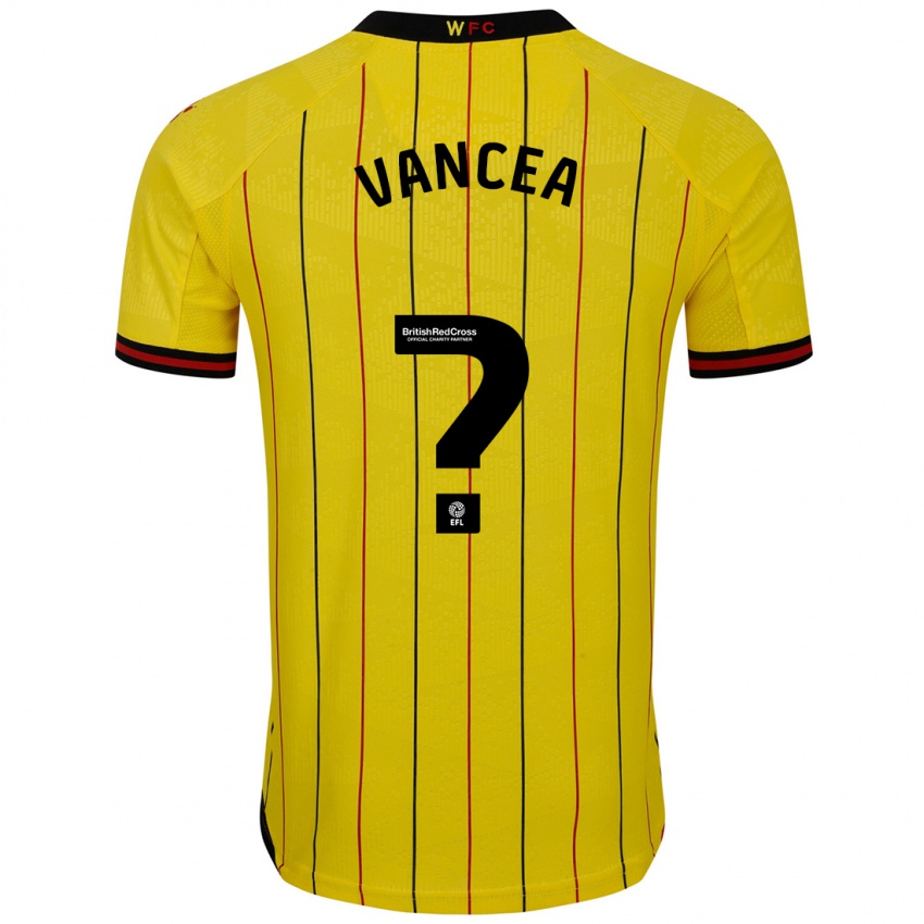 Niño Camiseta Raul Vancea #0 Amarillo Negro 1ª Equipación 2024/25 La Camisa Chile