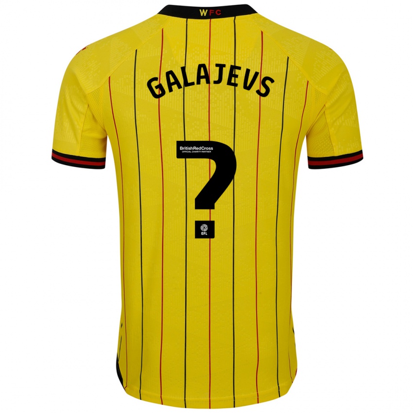 Niño Camiseta Marats Galajevs #0 Amarillo Negro 1ª Equipación 2024/25 La Camisa Chile