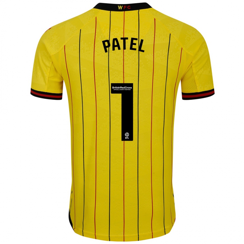 Niño Camiseta Safia Middleton-Patel #1 Amarillo Negro 1ª Equipación 2024/25 La Camisa Chile