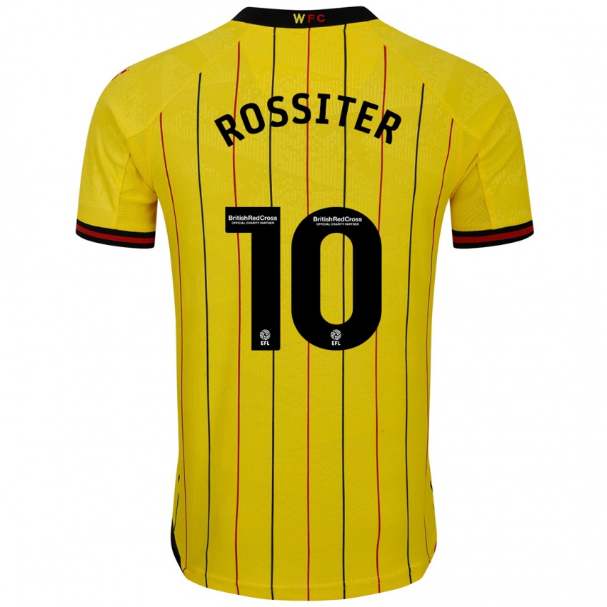 Niño Camiseta Annie Rossiter #10 Amarillo Negro 1ª Equipación 2024/25 La Camisa Chile