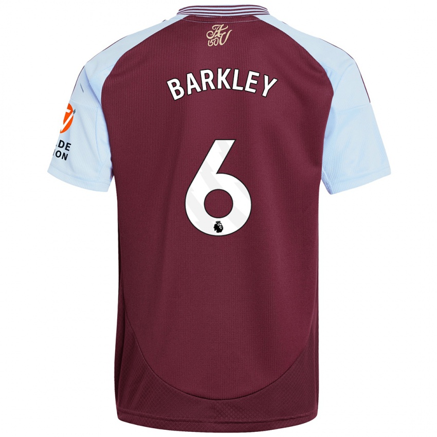 Niño Camiseta Ross Barkley #6 Borgoña Azul Cielo 1ª Equipación 2024/25 La Camisa Chile