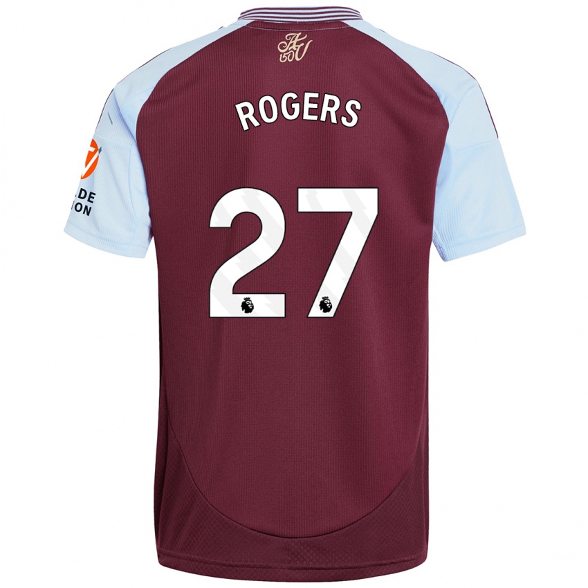 Niño Camiseta Morgan Rogers #27 Borgoña Azul Cielo 1ª Equipación 2024/25 La Camisa Chile