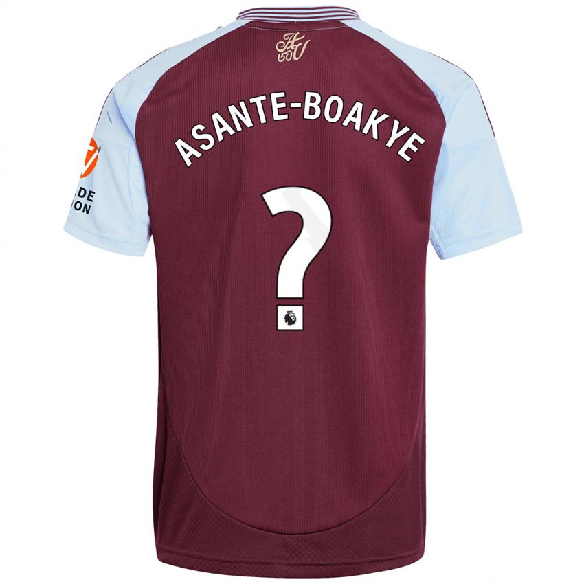 Niño Camiseta Max Asante-Boakye #0 Borgoña Azul Cielo 1ª Equipación 2024/25 La Camisa Chile