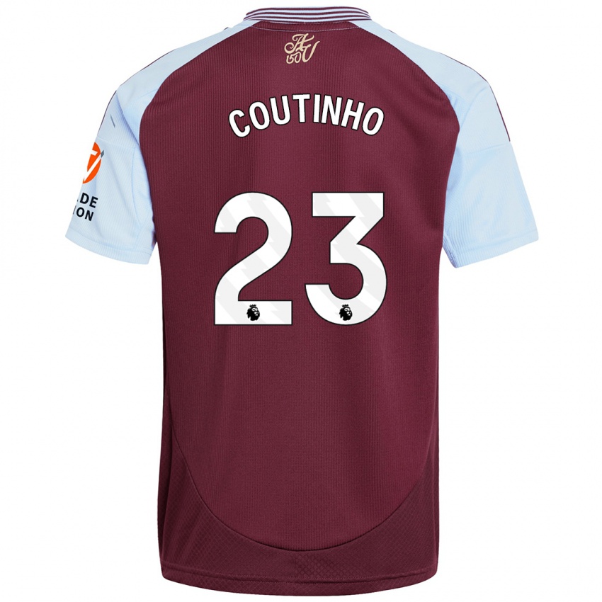 Niño Camiseta Philippe Coutinho #23 Borgoña Azul Cielo 1ª Equipación 2024/25 La Camisa Chile