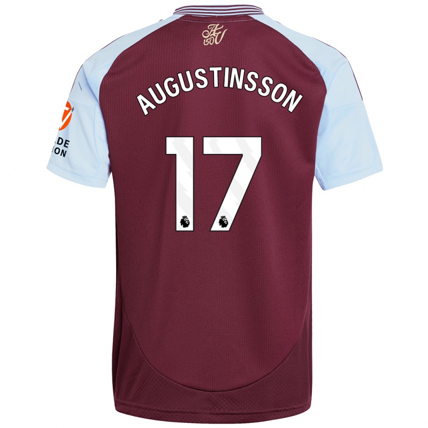 Niño Camiseta Ludwig Augustinsson #17 Borgoña Azul Cielo 1ª Equipación 2024/25 La Camisa Chile