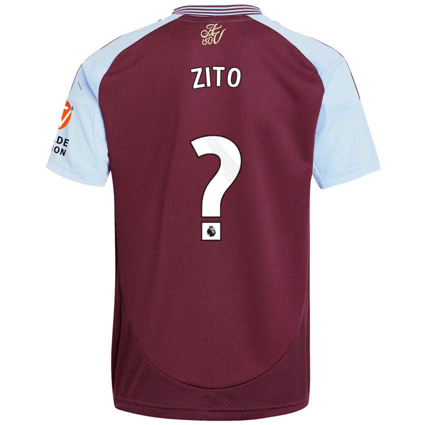 Niño Camiseta Patrick Zito #0 Borgoña Azul Cielo 1ª Equipación 2024/25 La Camisa Chile