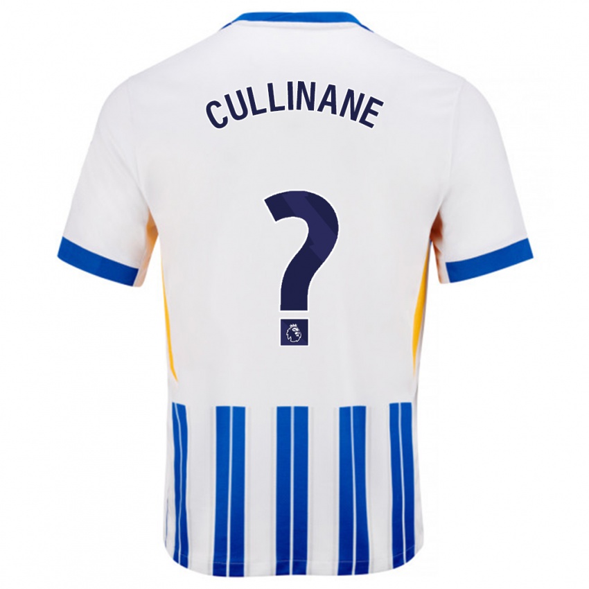 Niño Camiseta Billy-Ray Cullinane #0 Blanco Azul Rayas 1ª Equipación 2024/25 La Camisa Chile