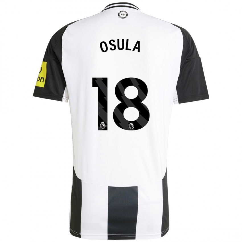 Niño Camiseta William Osula #18 Blanco Negro 1ª Equipación 2024/25 La Camisa Chile