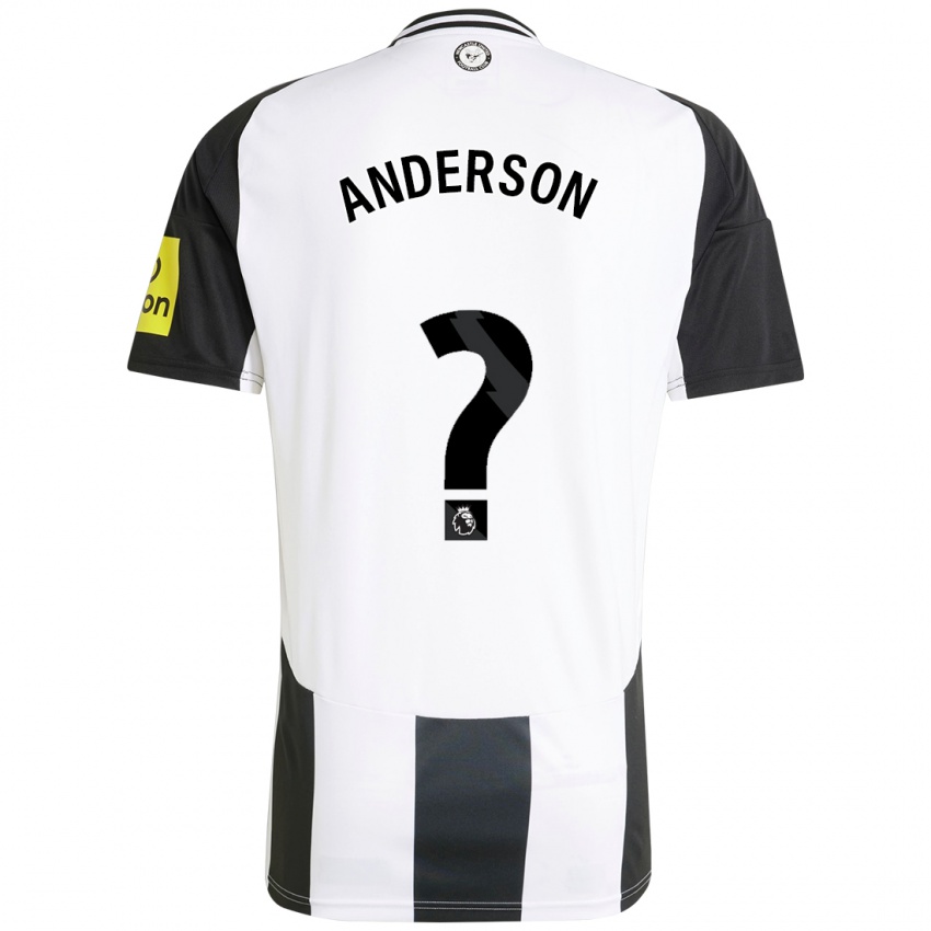 Niño Camiseta Will Anderson #0 Blanco Negro 1ª Equipación 2024/25 La Camisa Chile