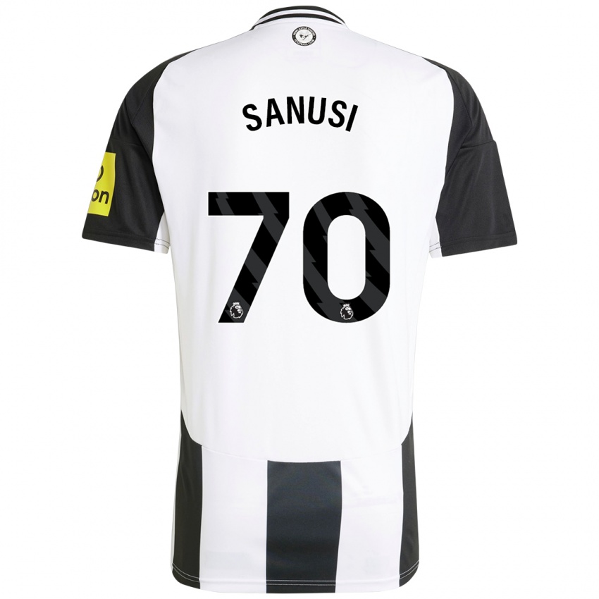 Niño Camiseta Trevan Sanusi #70 Blanco Negro 1ª Equipación 2024/25 La Camisa Chile