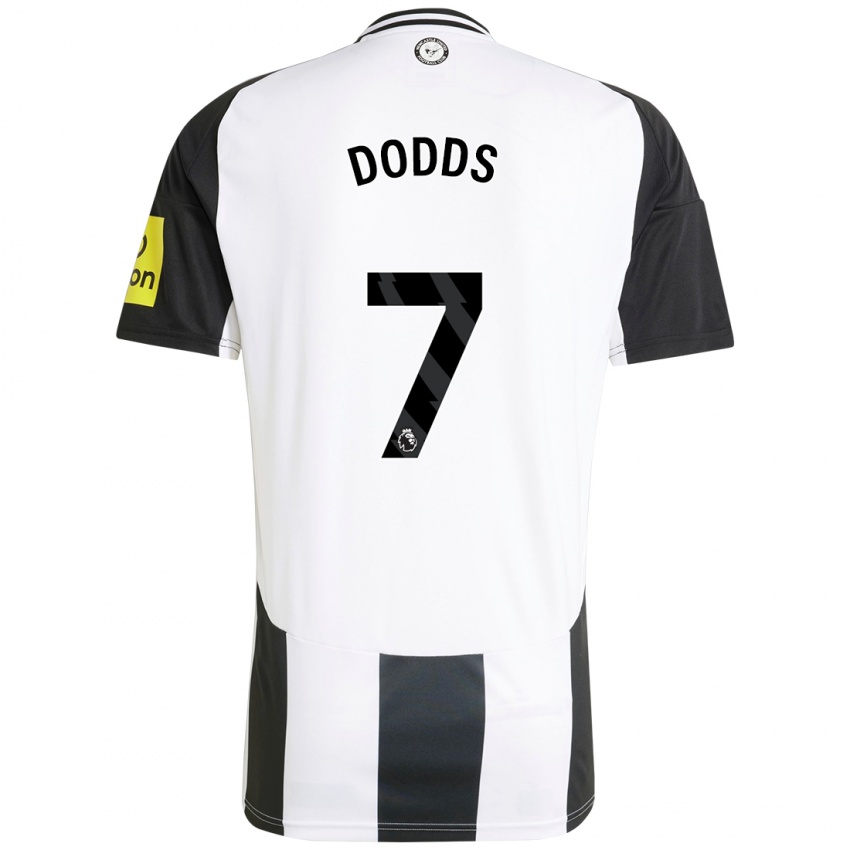 Niño Camiseta Tyler Dodds #7 Blanco Negro 1ª Equipación 2024/25 La Camisa Chile