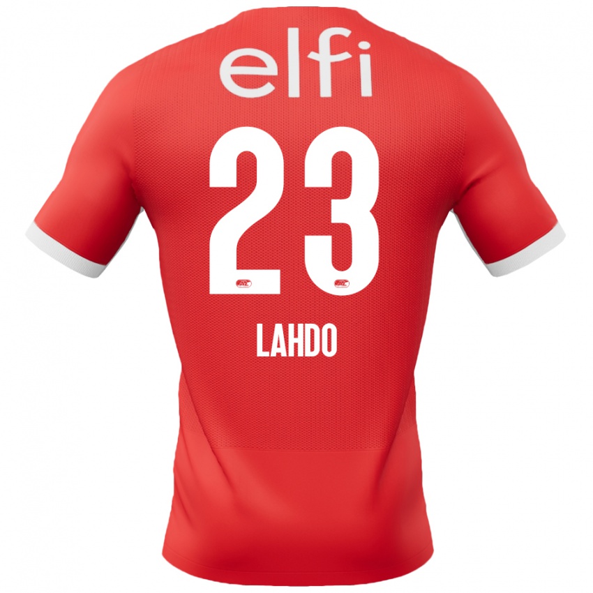 Niño Camiseta Mayckel Lahdo #23 Rojo Blanco 1ª Equipación 2024/25 La Camisa Chile