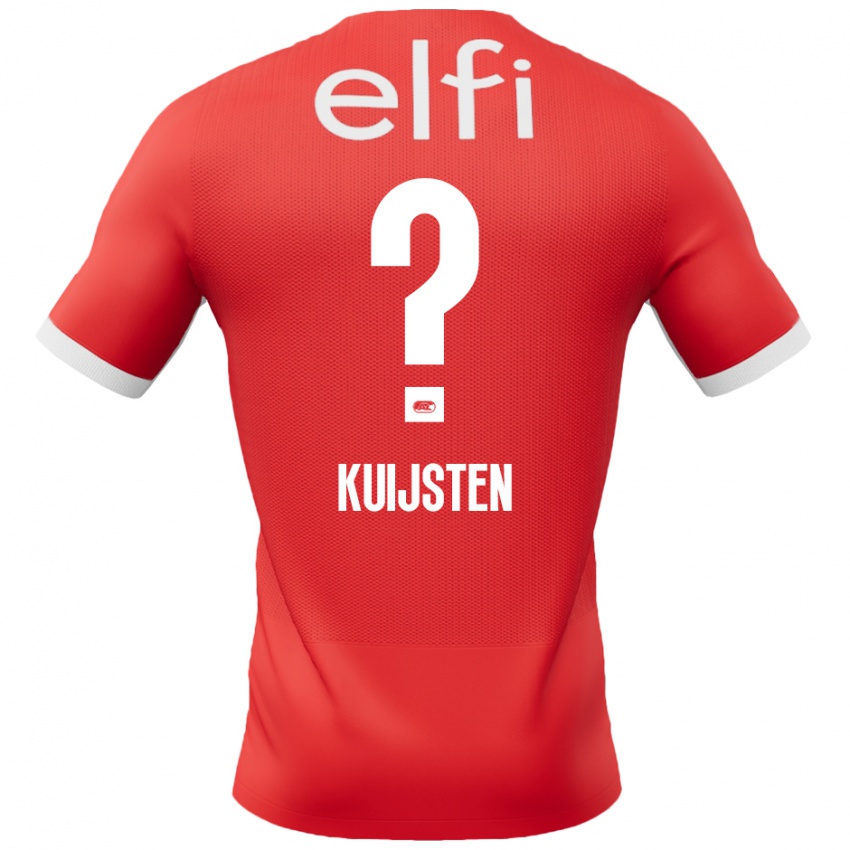 Niño Camiseta Tristan Kuijsten #0 Rojo Blanco 1ª Equipación 2024/25 La Camisa Chile