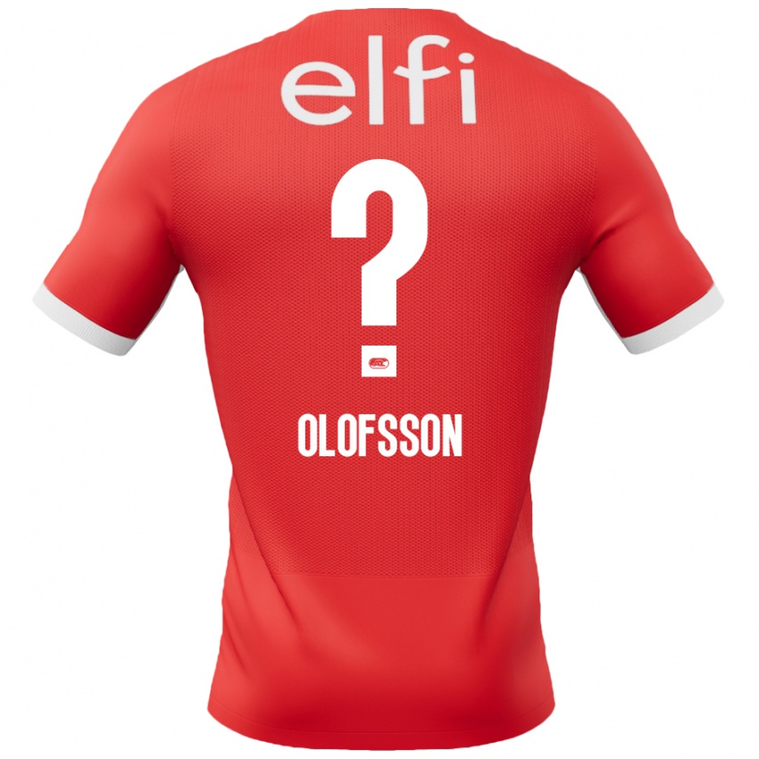 Niño Camiseta Wilmer Olofsson #0 Rojo Blanco 1ª Equipación 2024/25 La Camisa Chile