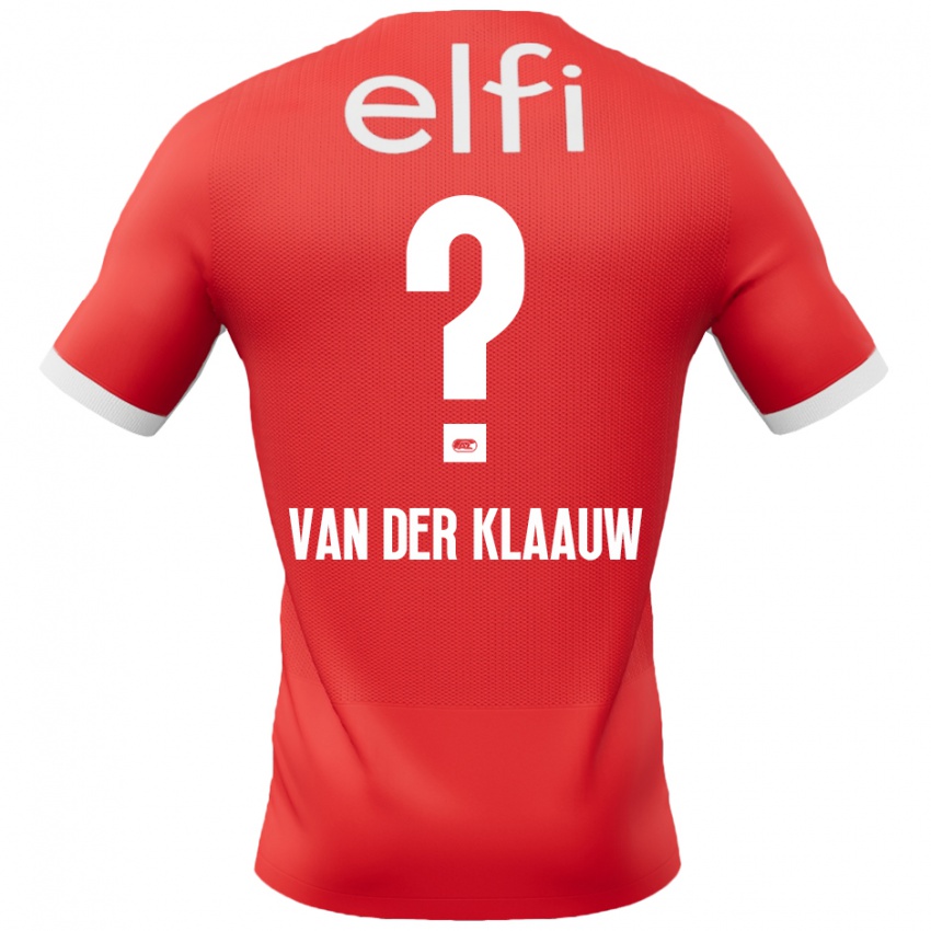 Niño Camiseta Deacon Van Der Klaauw #0 Rojo Blanco 1ª Equipación 2024/25 La Camisa Chile