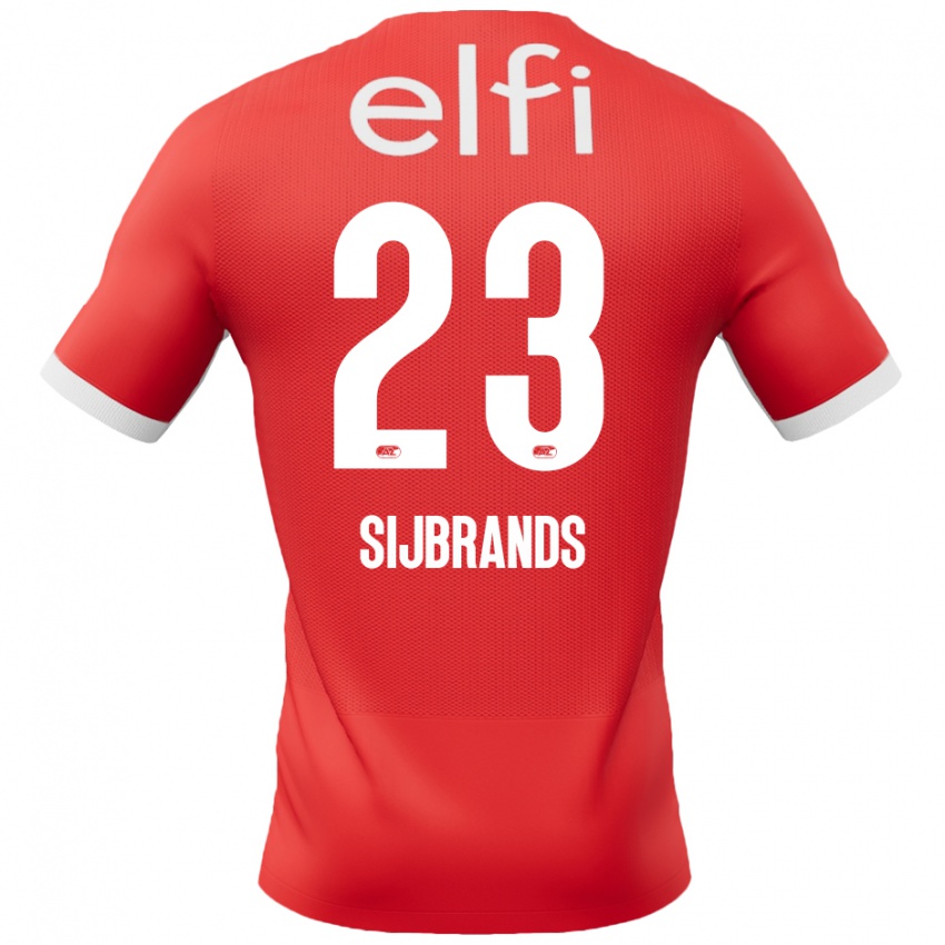 Niño Camiseta Julian Sijbrands #23 Rojo Blanco 1ª Equipación 2024/25 La Camisa Chile