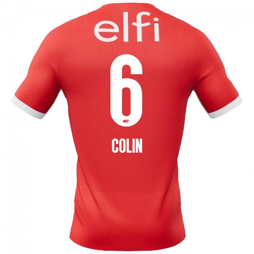 Niño Camiseta Isa Colin #6 Rojo Blanco 1ª Equipación 2024/25 La Camisa Chile