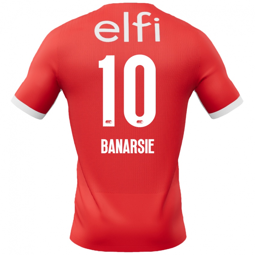 Niño Camiseta Amy Banarsie #10 Rojo Blanco 1ª Equipación 2024/25 La Camisa Chile